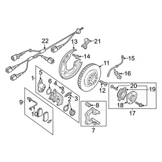 Audi OE - Rear Suspension - Brake Components (330 mm), (Base)