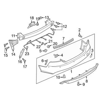 Audi OE - Rear Bumper - Bumper & Components (With Prestige Package)