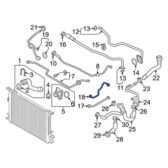 Audi OE - Rear Engine Coolant Pipe