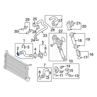 Audi OE - Radiator Coolant Hose Seal