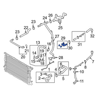 Audi OE - Engine Coolant Pipe Adapter