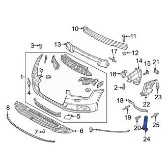 Audi OE - Front Right Bumper Cover Bracket