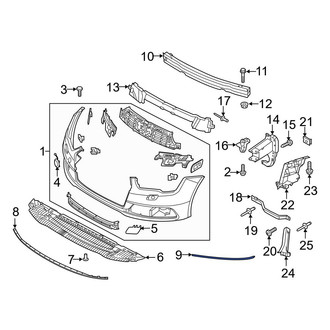 Audi OE - Front Right Bumper Trim