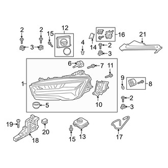 Audi OE - Front Lamps - Headlamp Components