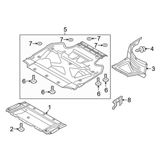 Audi OE - Radiator Support - Splash Shields (Diesel)