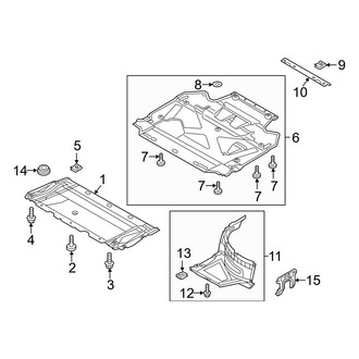 Audi OE - Radiator Support - Splash Shields