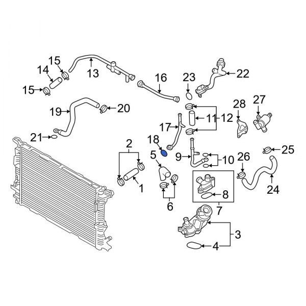 Engine Coolant Pipe O-Ring