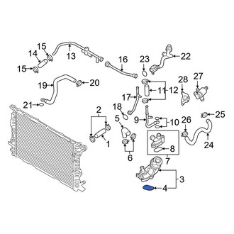 Audi OE - Cooling System Bypass Line Adapter Gasket