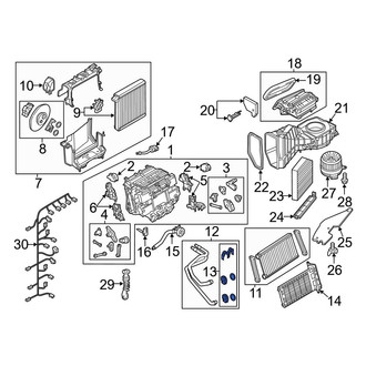 Audi OE - HVAC Heater Hose Outlet Tube Hardware Kit