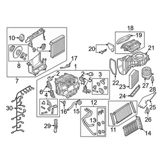 Audi OE - Air Conditioner & Heater - Evaporator & Heater Components