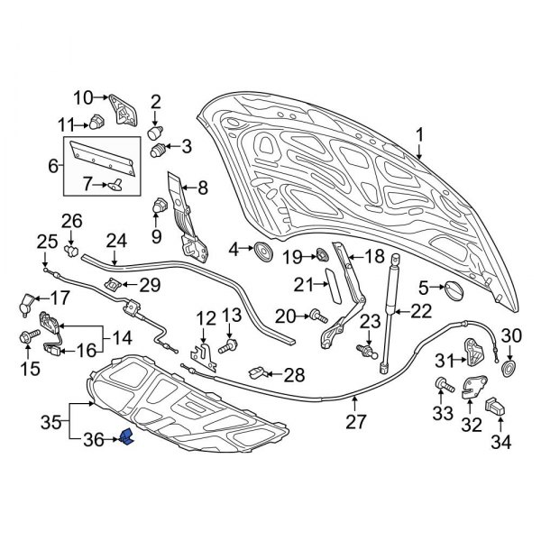 Hood Insulation Pad Clip