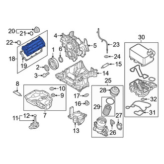 Audi OE - Right Engine Valve Cover
