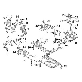 Audi OE - Engine / Transaxle - Engine & Transmission Mounting (Diesel)