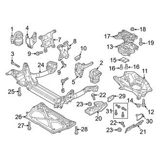 Audi OE - Engine / Transaxle - Engine & Transmission Mounting