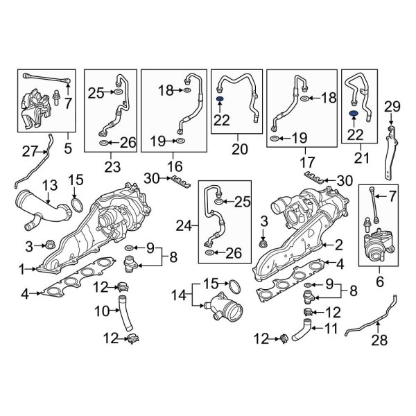 Turbocharger Coolant Line O-Ring