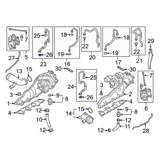 Audi OE - Lower Turbocharger Coolant Line O-Ring
