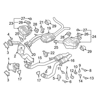 Audi OE - Exhaust System - Exhaust Components (Mufflers & Pipes)