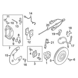 Audi OE - Front Suspension - Brake Components (345 mm Brakes)