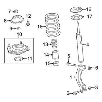 Audi OE - Front Suspension - Struts & Components (W/O Air Suspension, W/O Dynamic Ride Control)