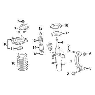 Audi OE - Front Suspension - Struts & Components (With Dynamic Ride Control, W/O Air Suspension)