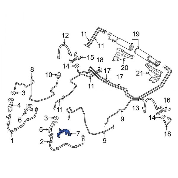 Air Suspension Compressor Line Bracket