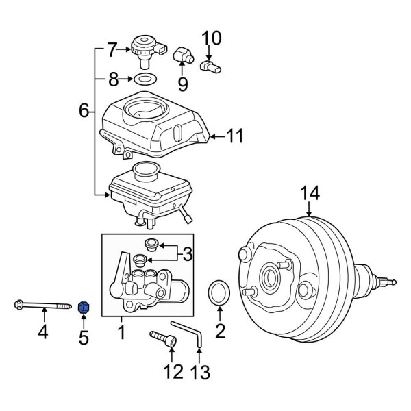 Brake Master Cylinder Hardware Kit