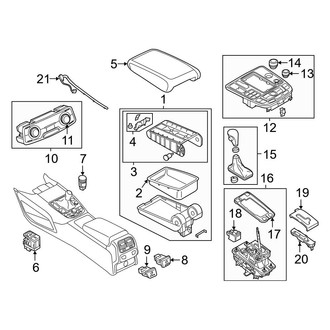 Audi OE - Console (Armrest, Shifter & Switches), (Premium Plus / Prestige)