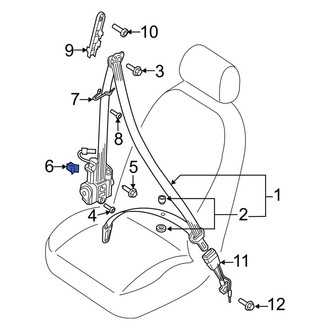 Audi OE - Seat Belt Lap and Shoulder Belt Nut