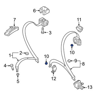Audi OE - Seat Belt Lap and Shoulder Belt Nut