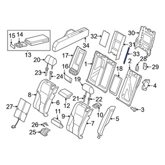 Audi OE - Rear Seat Back Panel