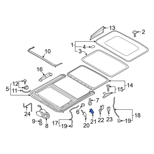 Sunroof Frame Bracket