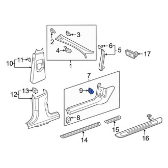 Audi OE - Trunk Trim Panel Clip
