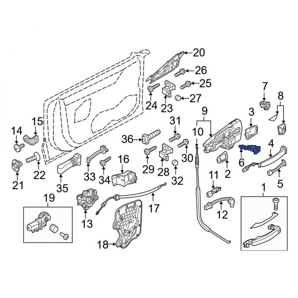 Audi OE 107837167BM Front Left Door Lock Cylinder