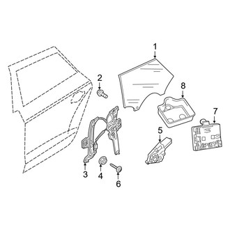 Audi OE - Rear Door - Glass & Hardware (Competition / Premium Plus / Prestige)
