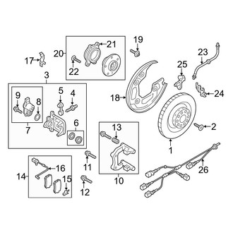 Audi OE - Rear Suspension - Brake Components (330 mm), (Premium Plus / Prestige / TDI Premium Plus / TDI Prestige)