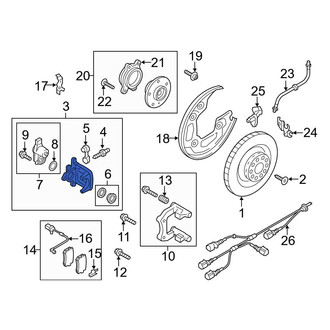 Audi OE - Rear Left Disc Brake Caliper