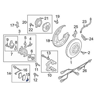 Audi OE - Rear Disc Brake Anti-Rattle Clip