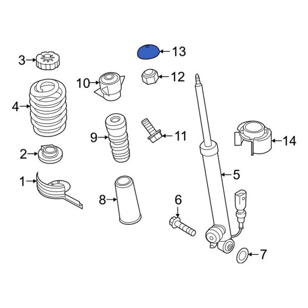 Suspension Shock Absorber Mount Cap