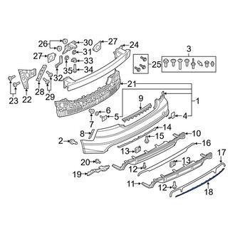 Audi OE - Front Left Bumper Trim