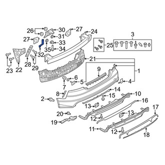 Audi OE - Front Left Bumper Cover Bracket