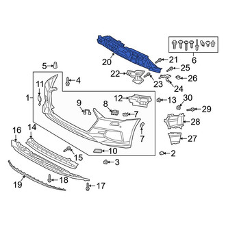 Audi OE - Front Center Bumper Cover Reinforcement