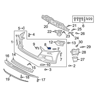 Audi OE - Front Left Headlight Washer Cover Bracket
