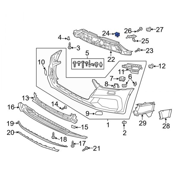 Bumper Cover Reinforcement Clip