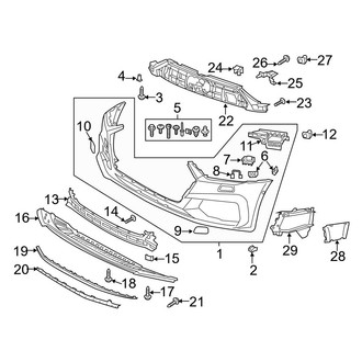 Audi OE - Front Bumper & Grille - Bumper & Components (Covers & Brackets, With S Line Package, W/O S Line Model), (Premium / Premium Plus / Prestige)
