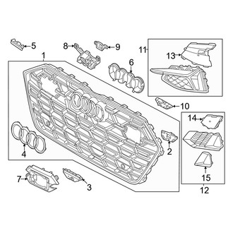 Audi OE - Front Bumper & Grille - Grille & Components