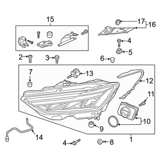 Audi OE - Front Lamps - Headlamp Components (W/O Matrix Beam), (Premium)