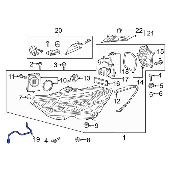 Headlight Housing Vent Tube