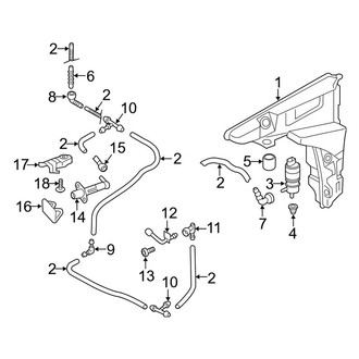 Audi OE - Front Lamps - Washer Components (Premium Plus / Prestige)