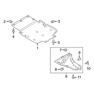 Audi OE - Radiator Support - Splash Shields