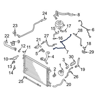Audi OE - Lower Engine Coolant Overflow Hose